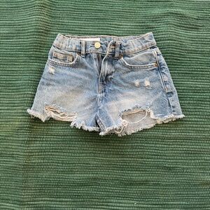 Zara Kids Blue Distressed Denim Shorts